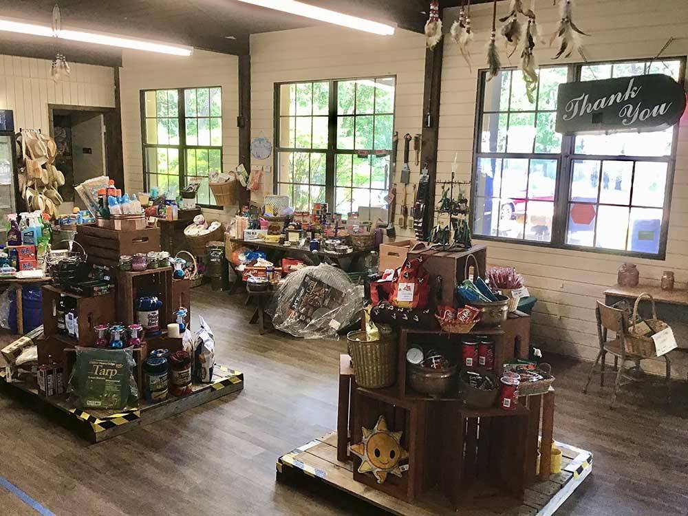 Inside of the general store at INDIAN ROCK RV PARK