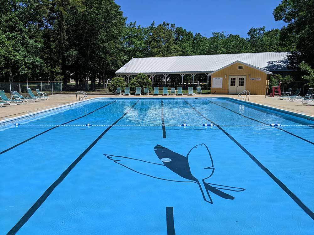 The swimming pool area at INDIAN ROCK RV PARK