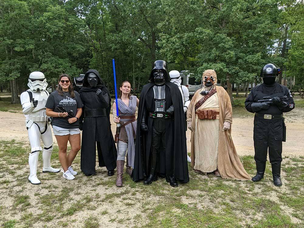 People dressed up as Star Wars characters at INDIAN ROCK RV PARK