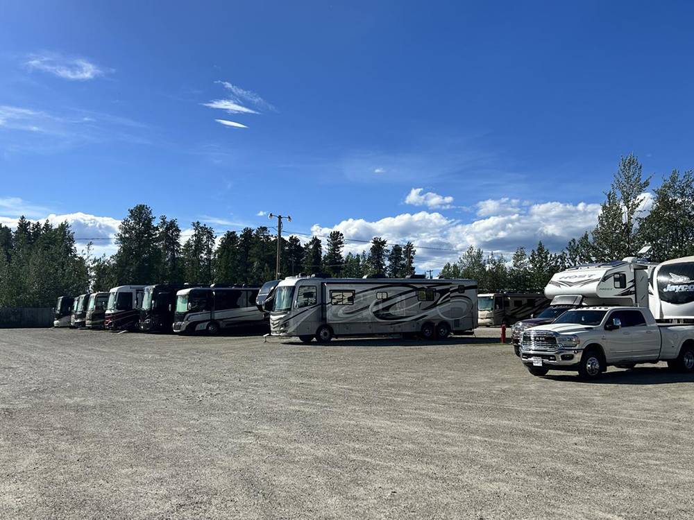 RV pull thru sites in the park