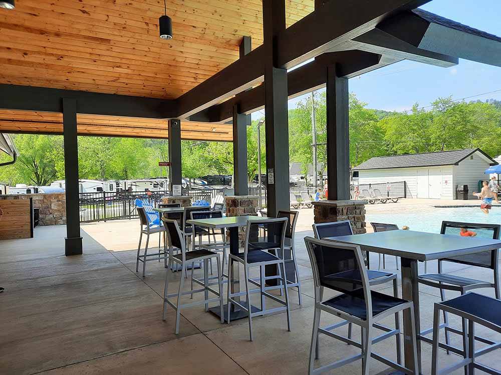 An outdoor seating area at PIGEON FORGE RV RESORT