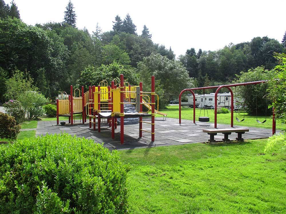 Playground with swing set at LAKE PLEASANT RV PARK