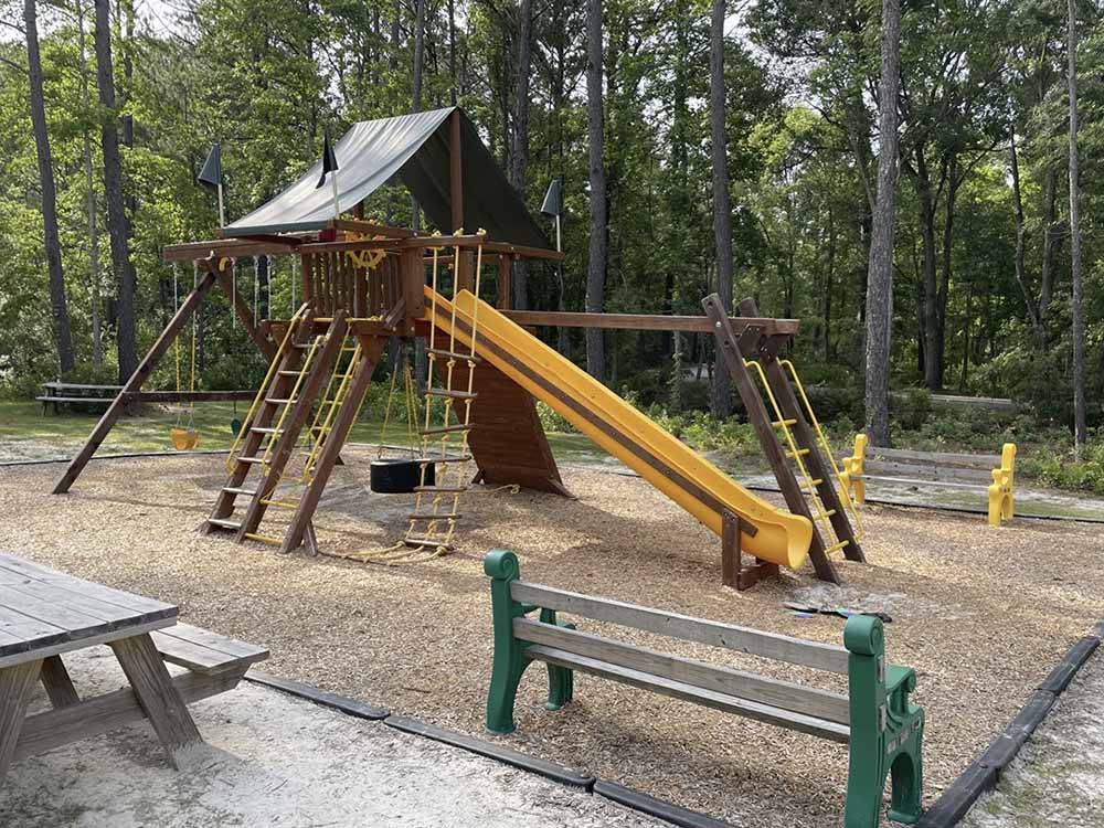 The playground equipment at LAKE AIRE RV PARK & CAMPGROUND