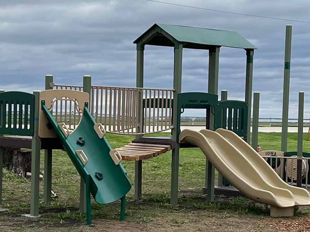 The playground equipment at LUNDEEN'S LANDING