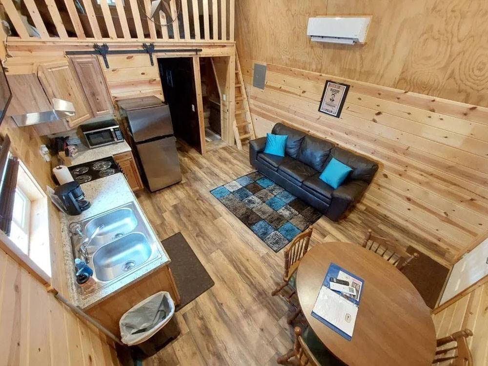 The interior of a rental