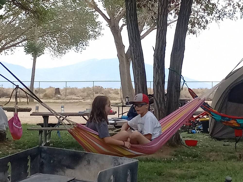 Kids in a hammock