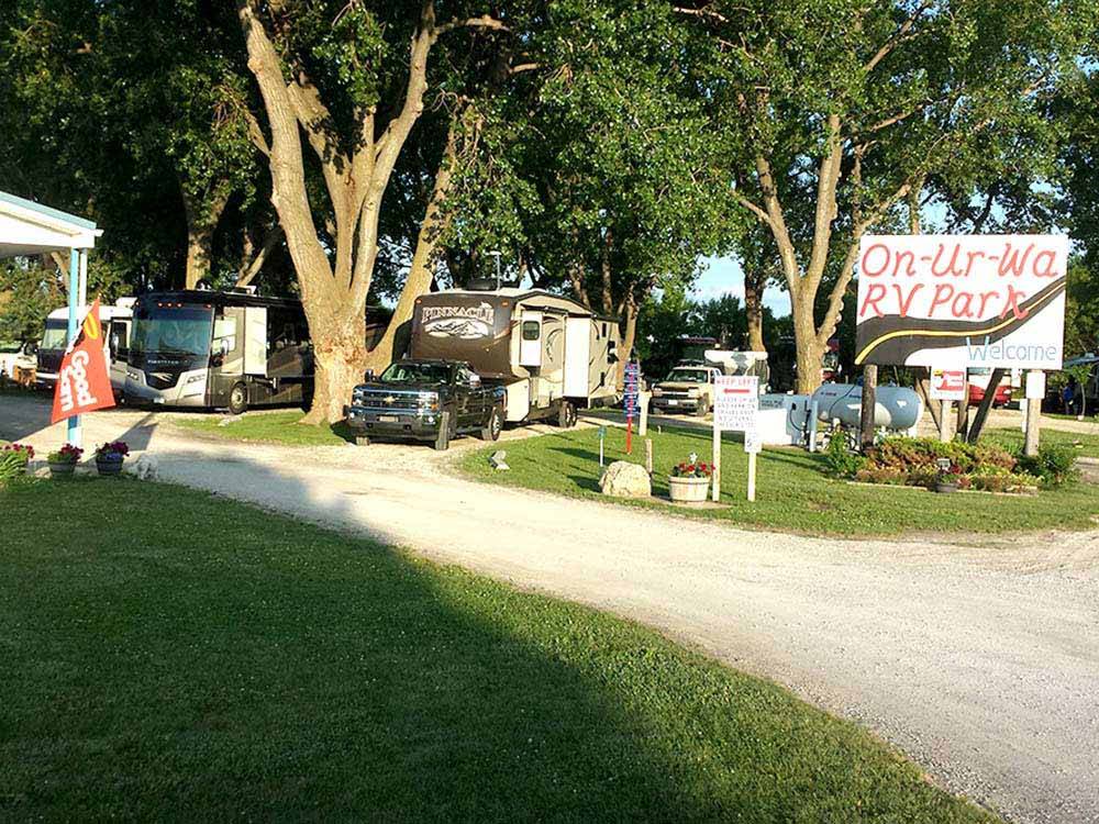 Trailers and RVs camping at ON-UR-WA RV PARK