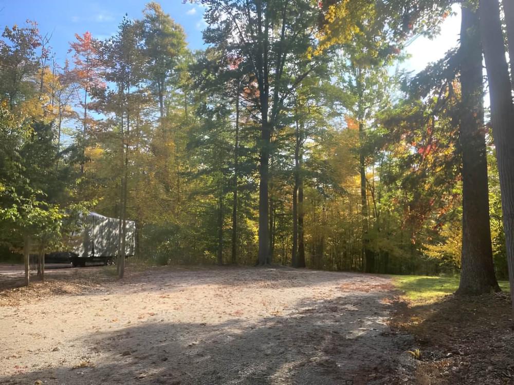 Open RV space at Hidden Lakes Family Campground