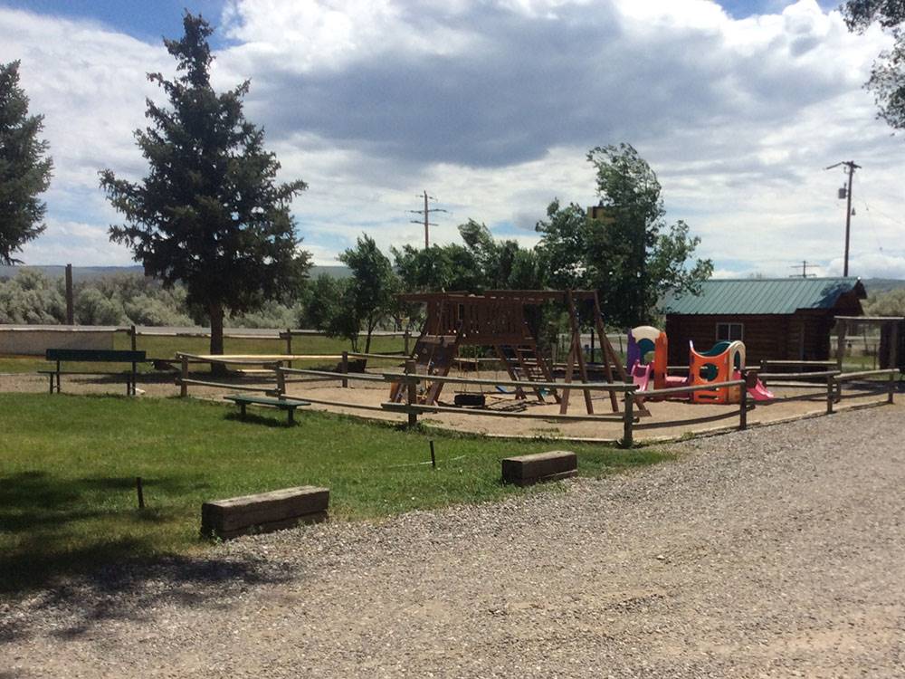 The kids playground area at EAGLE RV PARK & CAMPGROUND