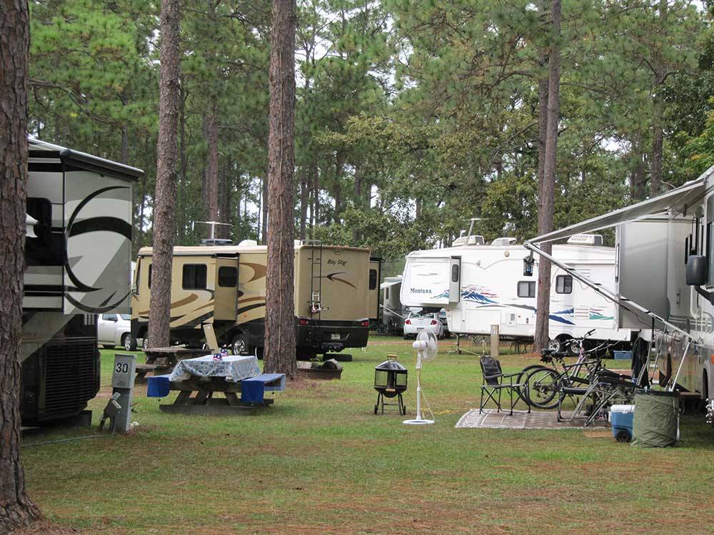 Trailers camping at SUGAR MILL RV PARK