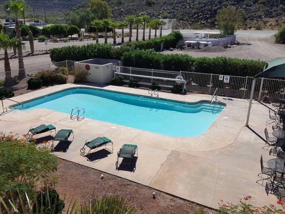 Aerial view of the swimming pool at BLACK ROCK RV VILLAGE