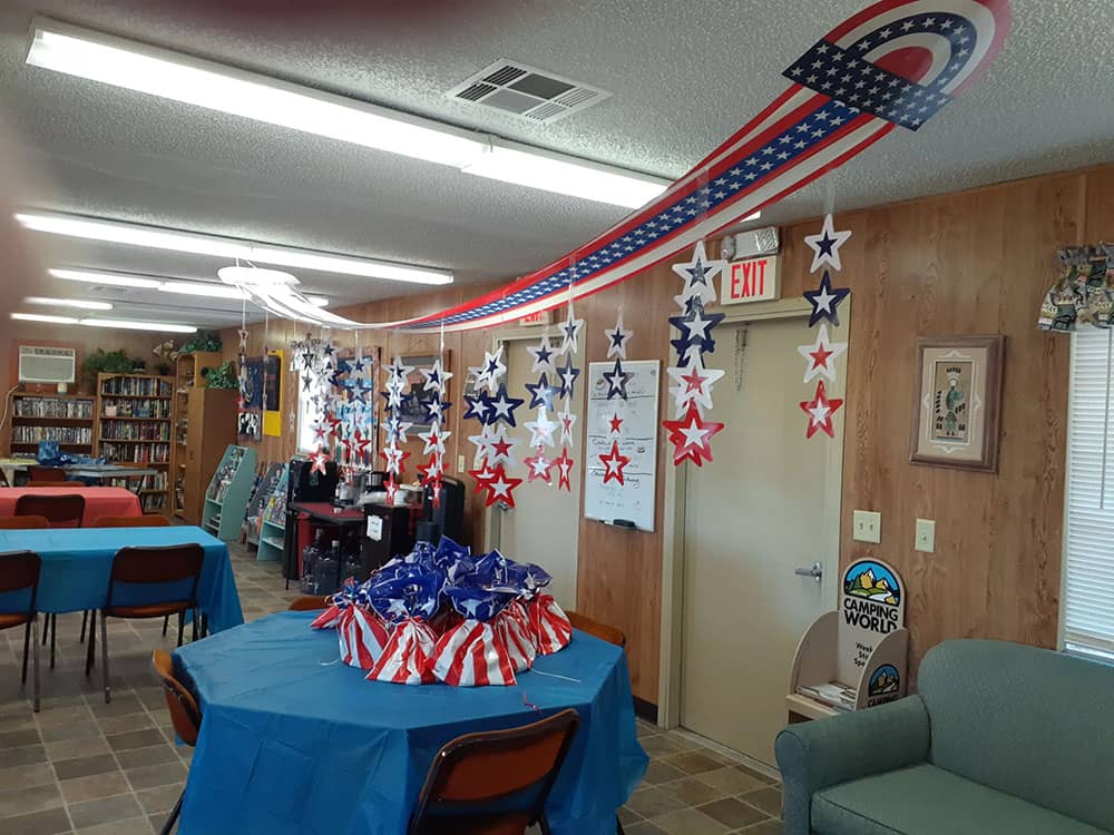 Interior of clubhouse