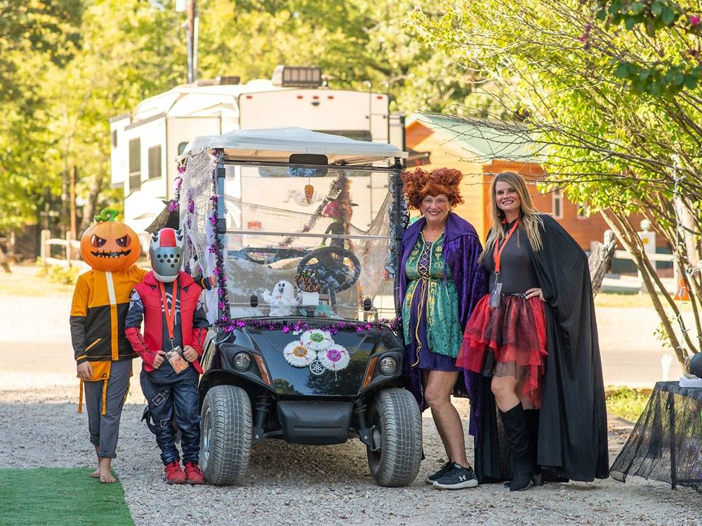 People dressed up for Halloween