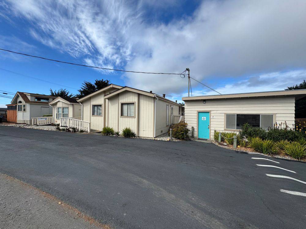 A row of rental cabins