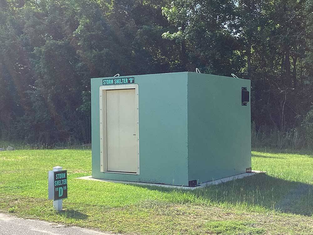 The storm shelter "D" building at DOTHAN RV PARK