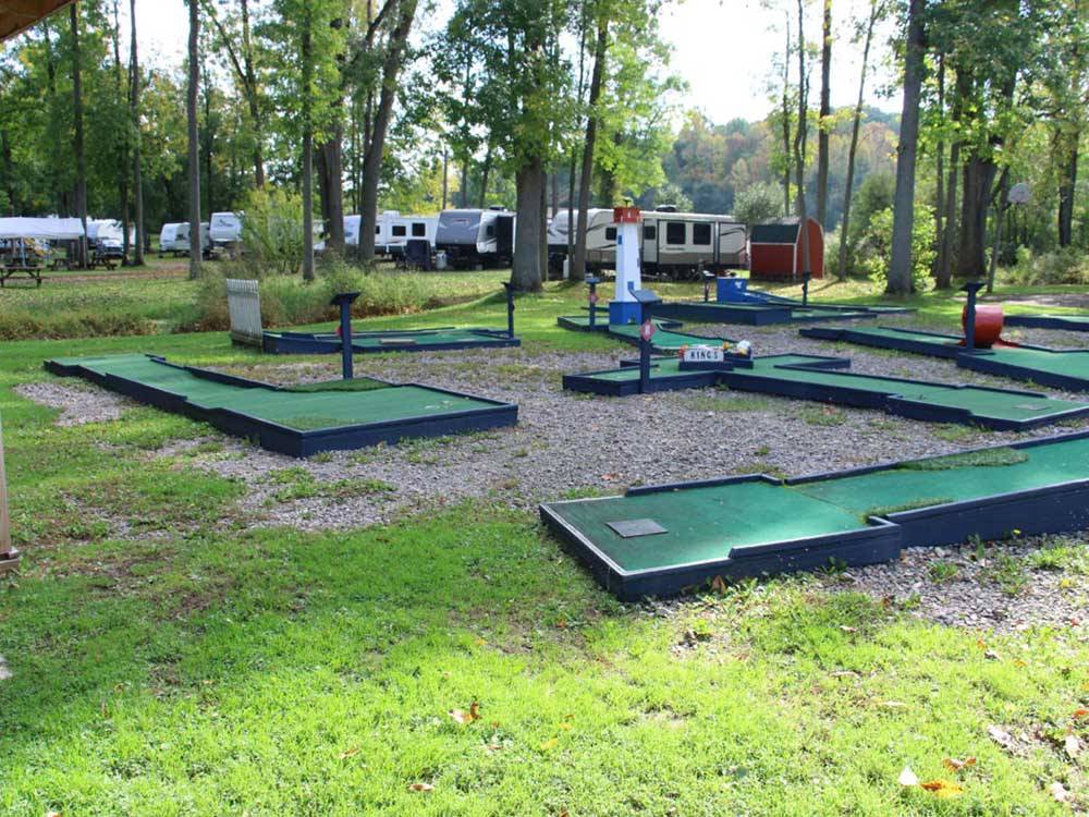 The miniature golf course at LAKE BLUFF CAMPGROUND