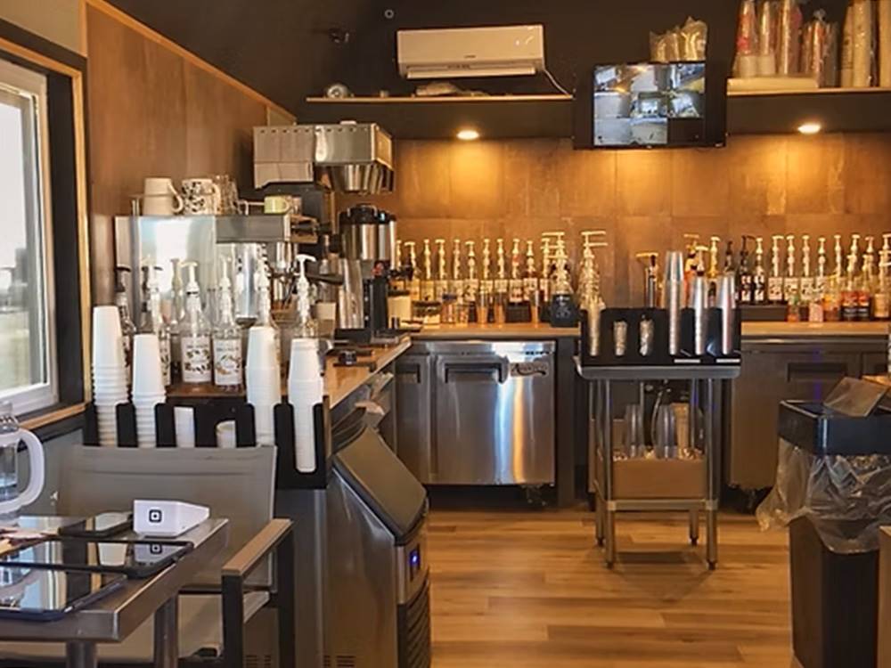 Interior of Desert Brew coffee shop at Lifestyle RV Resort