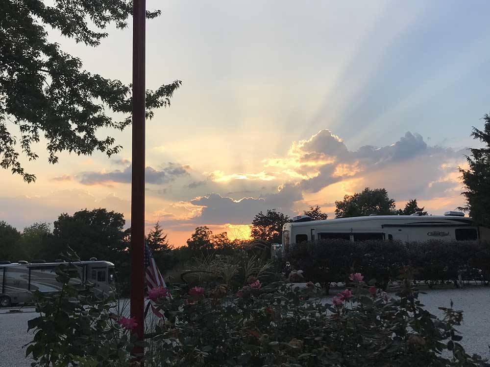 Spectacular sunset on display for RVers at LAZY DAY CAMPGROUND