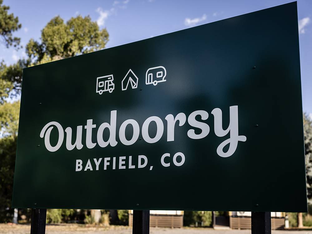 Entrance sign at Outdoorsy Bayfield