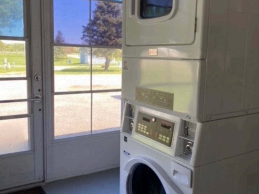 Laundry facilities at Shipshewana Campground North Park & Amish Log Cabin Lodging