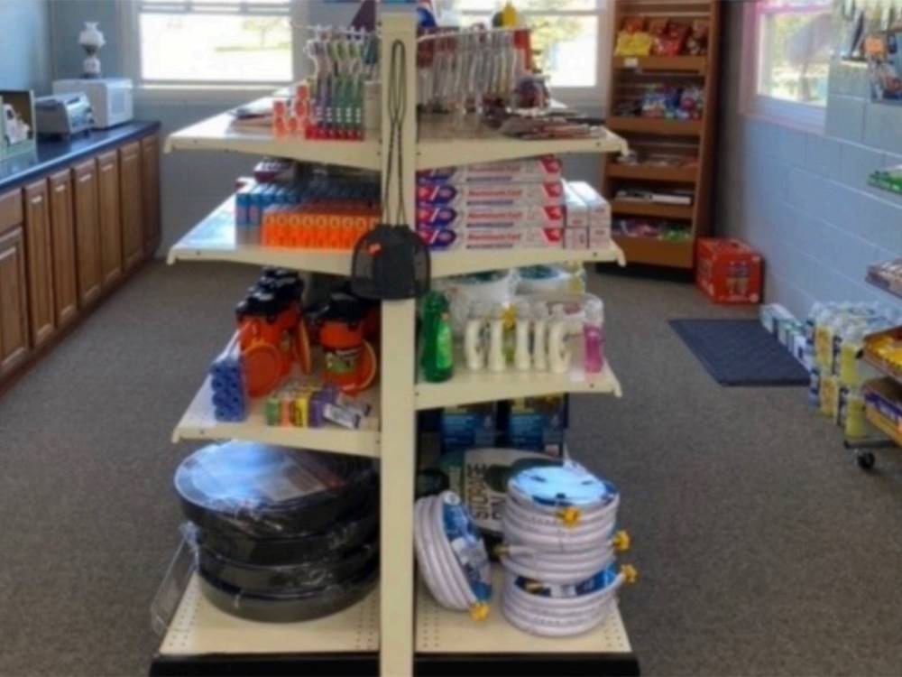 Inside the store at Shipshewana Campground North Park & Amish Log Cabin Lodging