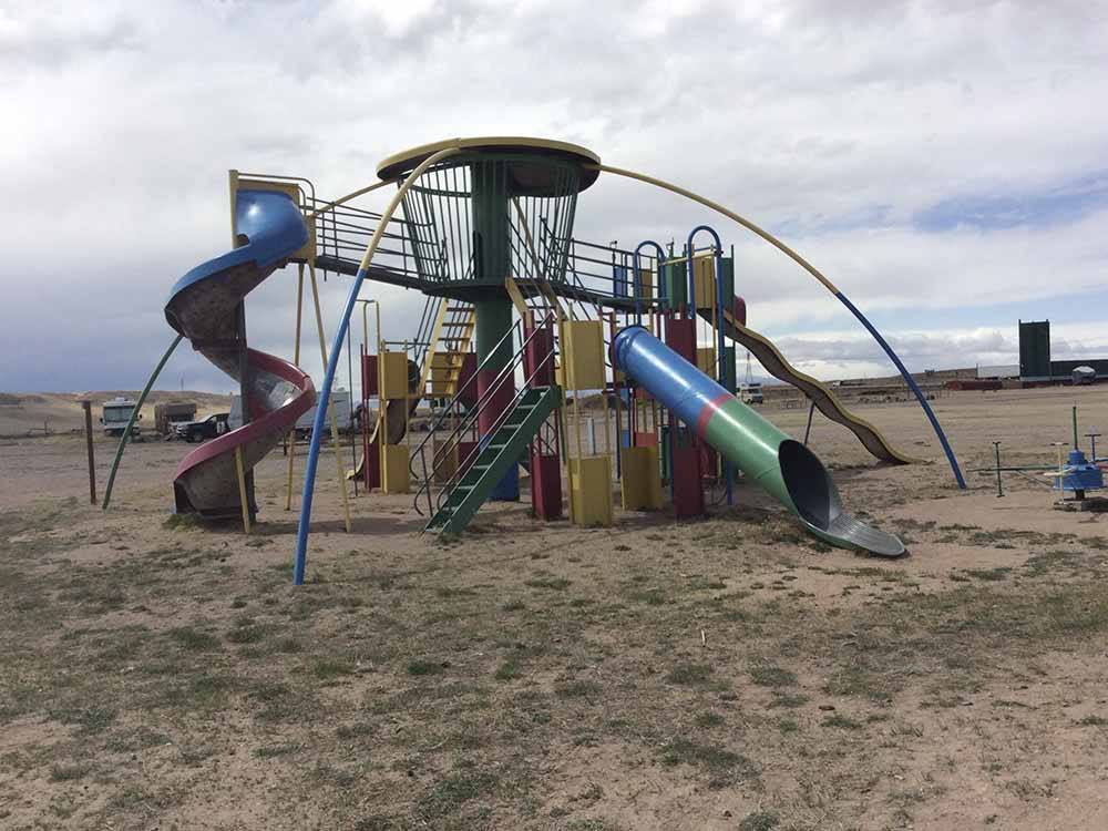 The playground equipment at TERRY BISON RANCH RV PARK