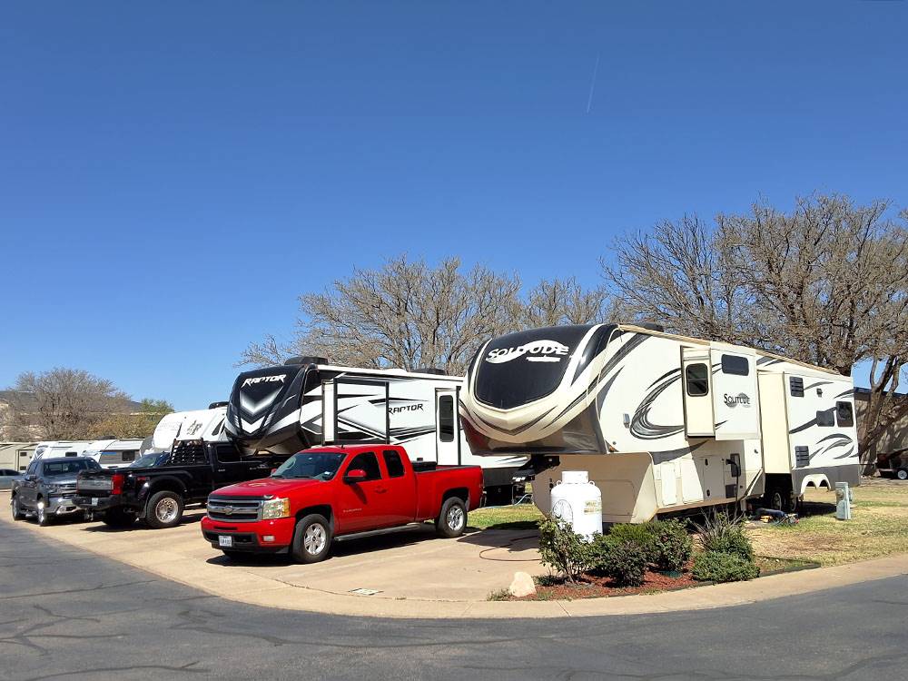 Some fifth wheel RVs with slide outs