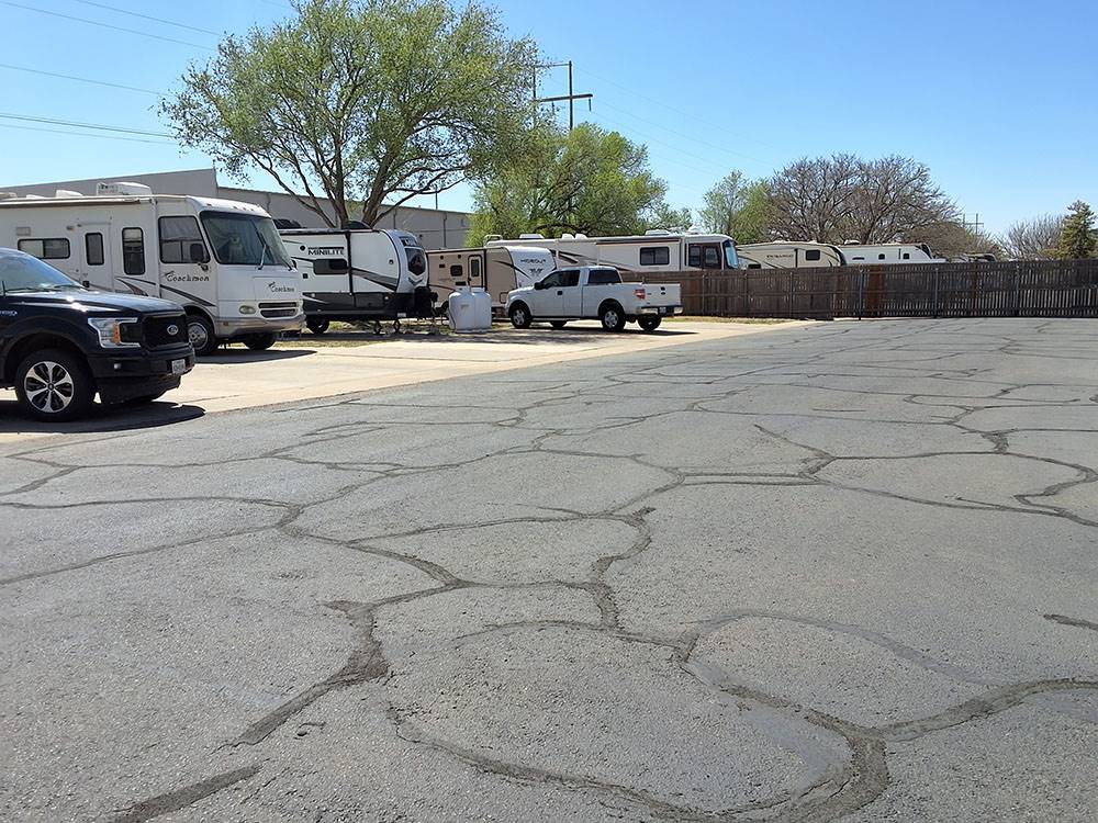 A road leading to RV sites