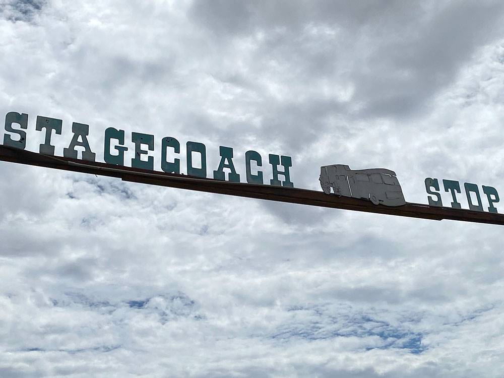 The entrance sign