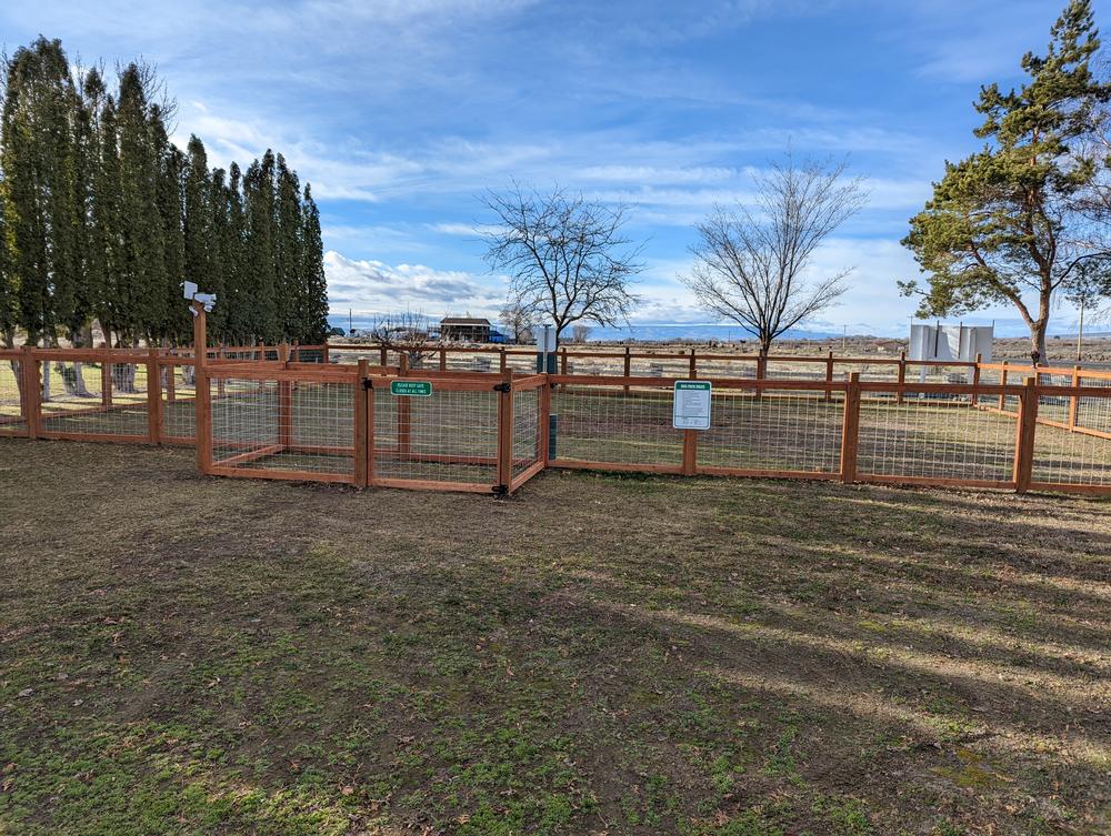 The fenced dog park