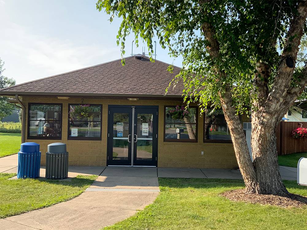 Exterior of the park office at Lake Byllesby Campground