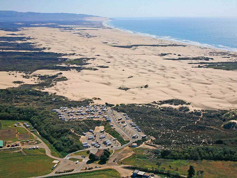 Magnificent aerial view at PACIFIC DUNES RANCH RV RESORT