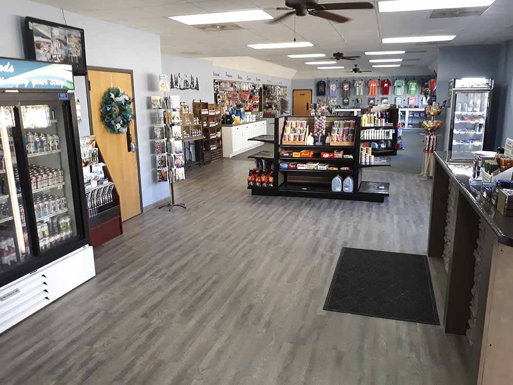 Inside of the general store at COTTONWOODS RV PARK