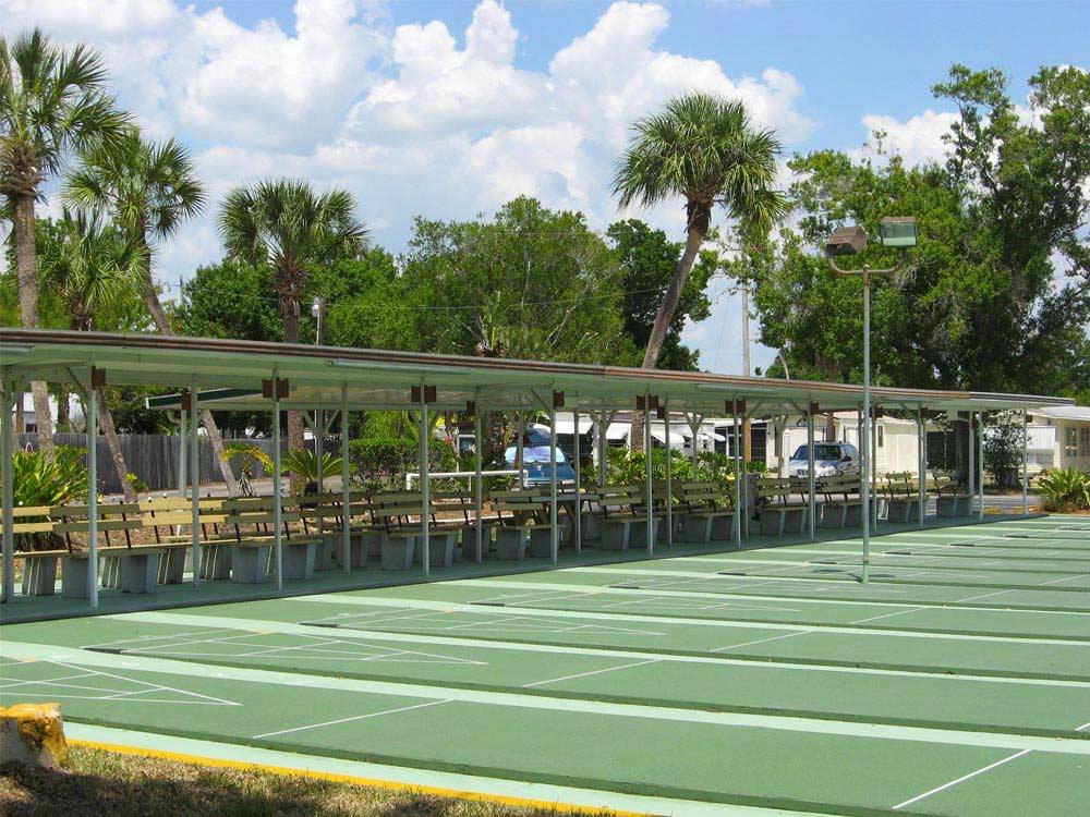 Shuffleboard courts at ENCORE PIONEER VILLAGE