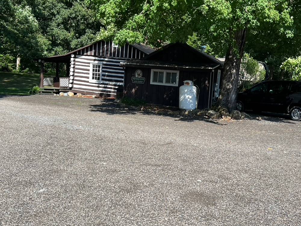 Cabin front at Buckhorne Country Store and Campground