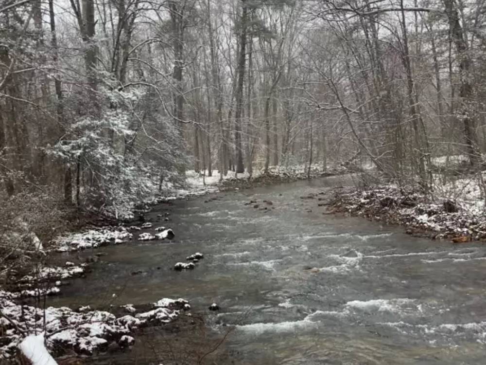 Flowing waterfront at Buckhorne Country Store and Campground