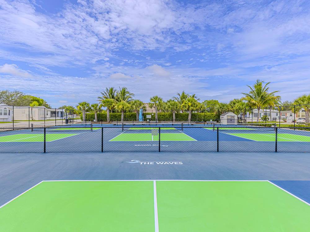 The pickleball courts
