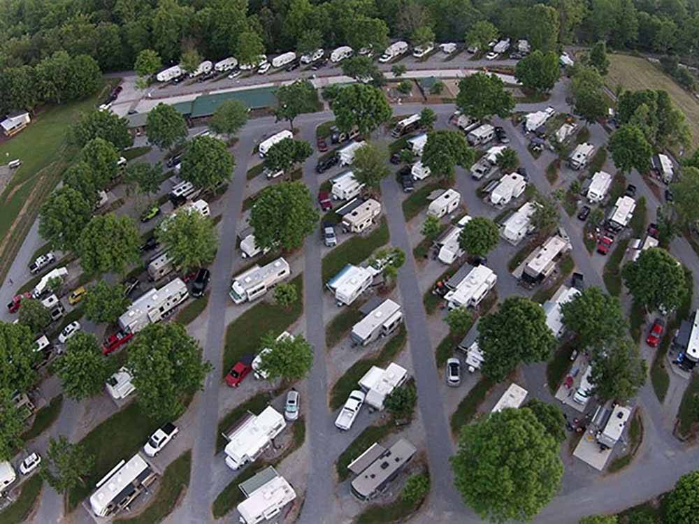 Magnificent aerial view at BIG MEADOW FAMILY CAMPGROUND