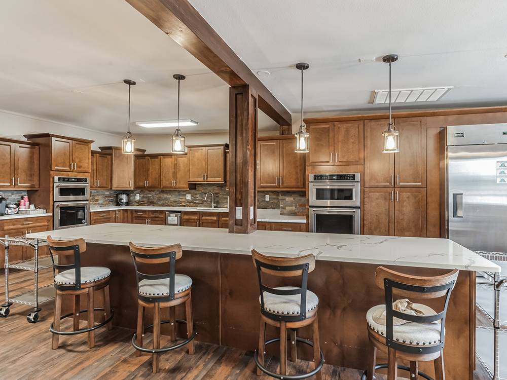 Inside the kitchen area