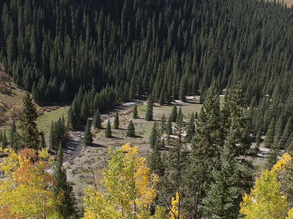 View of South Mineral Creek at SILVER SUMMIT RV PARK