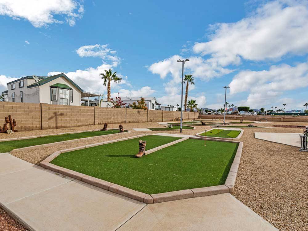 View of the miniature golf course at LAS QUINTAS RV RESORT
