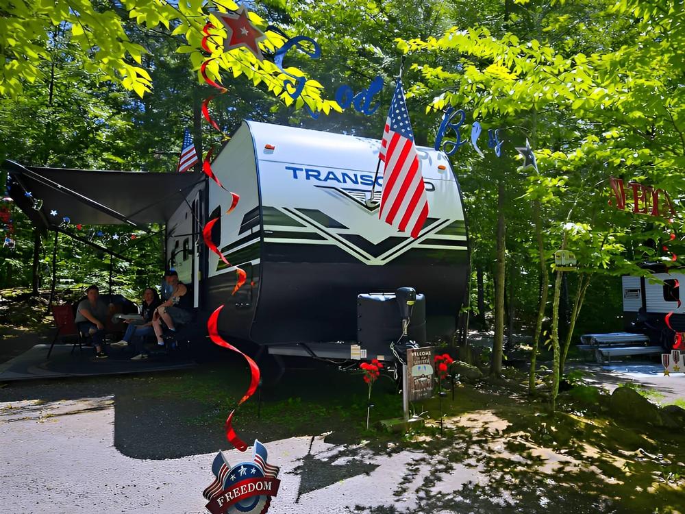 Flag flying at site