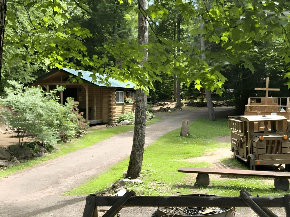 Play area next to cabin