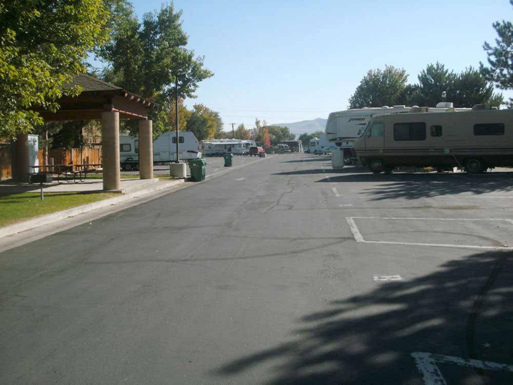 Road leading into campground at SILVER SAGE RV PARK