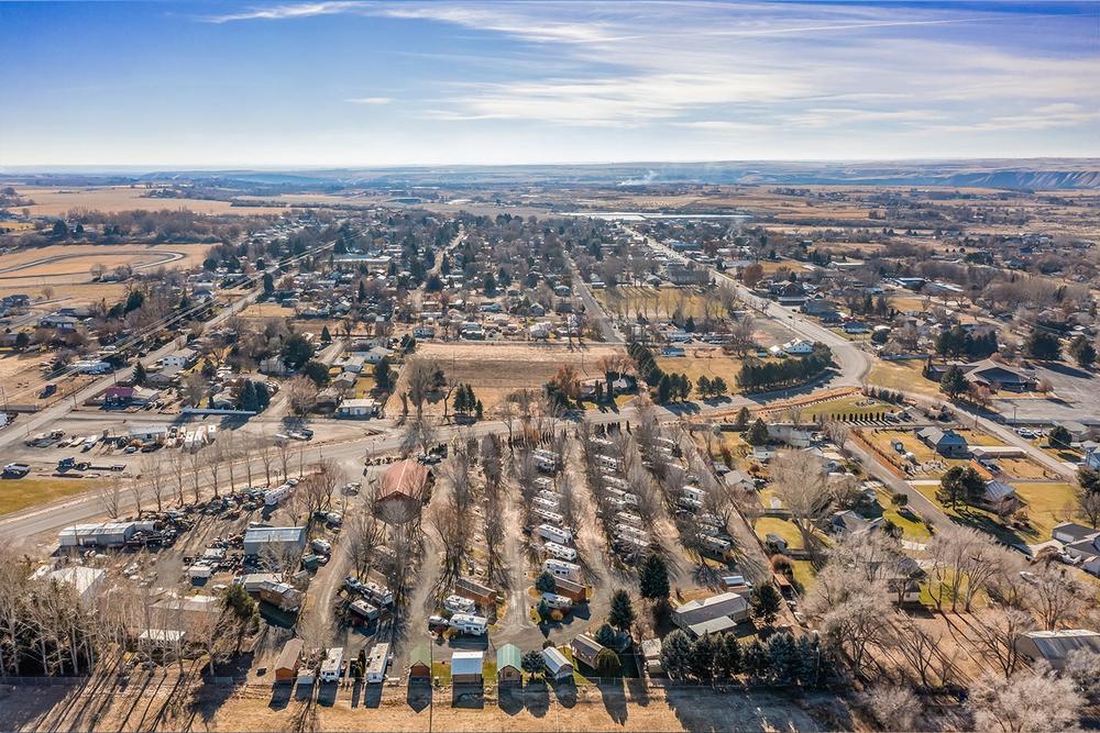 Overhead view at site Hagerman RV Village
