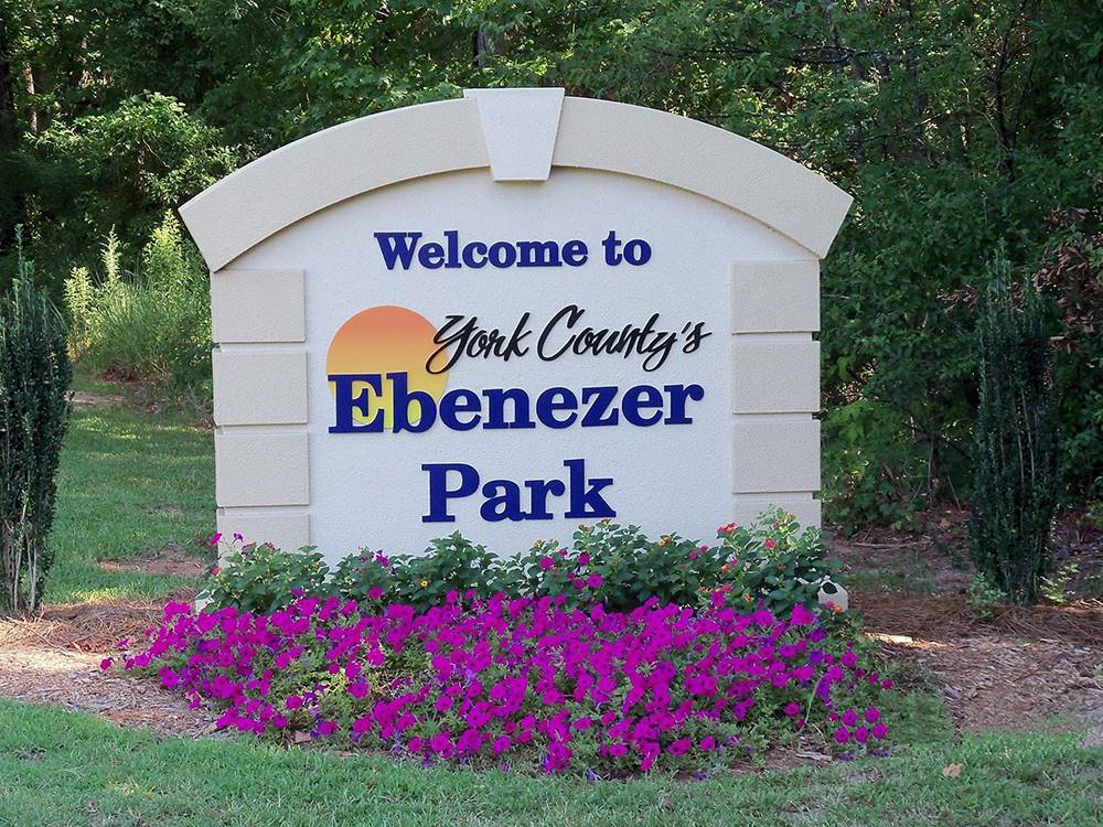 Welcome sign at Ebenezer Park