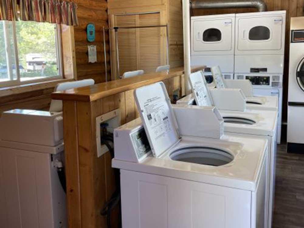 The large laundry facility at THE NUGGET RV RESORT