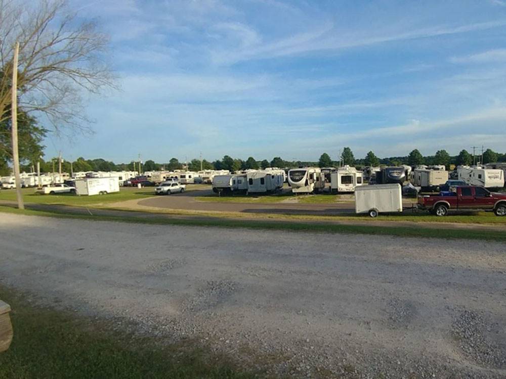 Rigs parked at sites