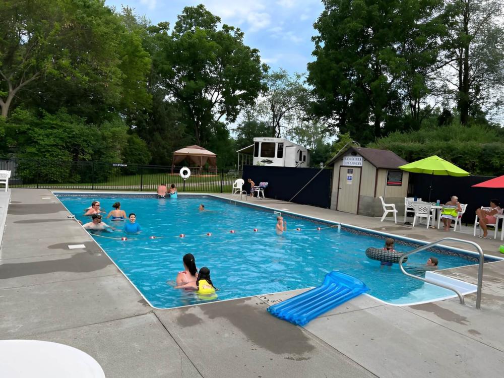 Pool at site Junius Ponds Cabins & Campground