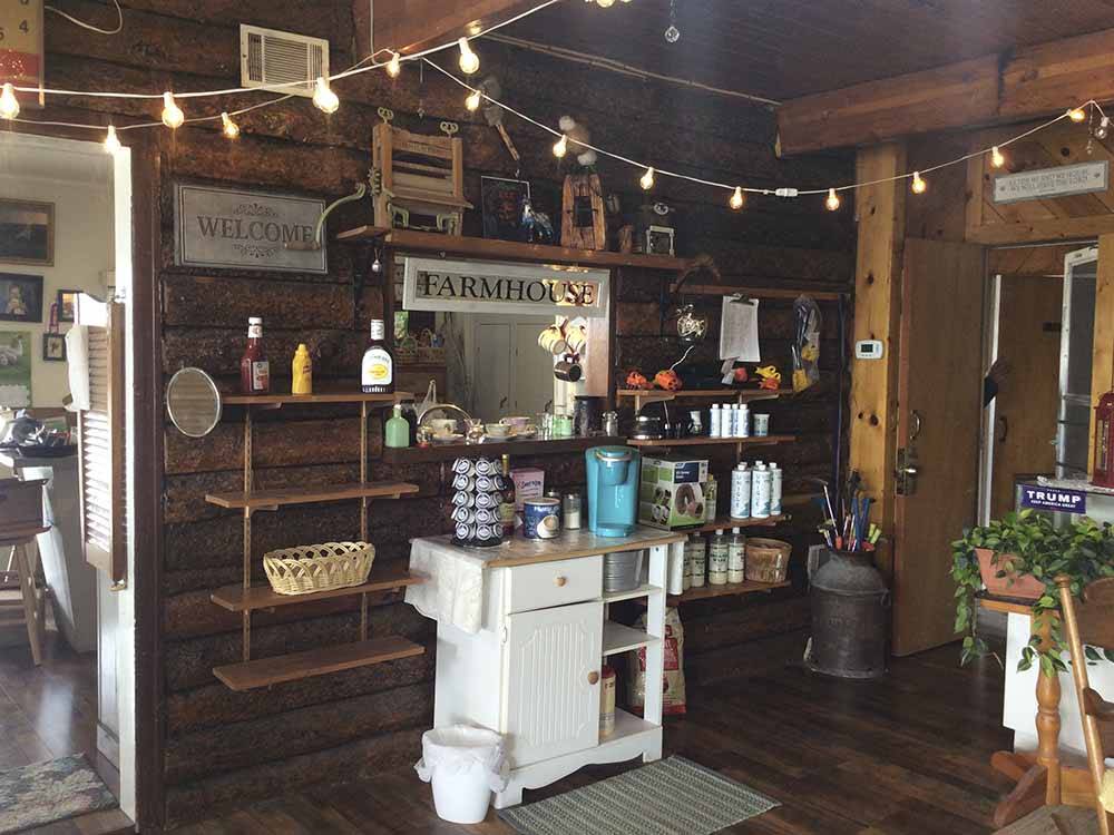 Inside of the general store at RESTWAY TRAVEL PARK